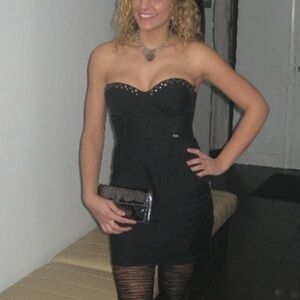 GUESS black‎ tube top sweetheart dress size Small